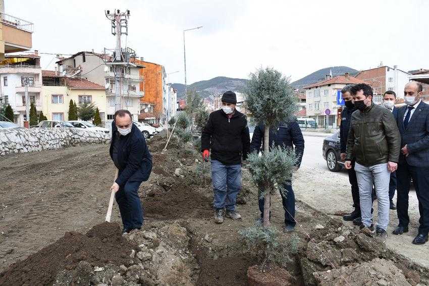 MEYDAN VE ERENLER DERE BOYUNA FİDAN DİKİMİ