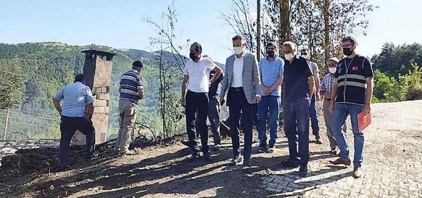 KAYMAKAM ELİGÜL,  YANGIN BÖLGESİNDE